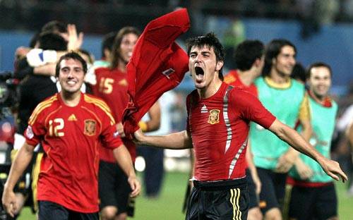 2008年欧洲杯赛事回顾： 西班牙VS意大利，西班牙4-2点