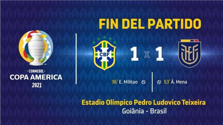 巴西1-1厄瓜多尔，米利唐斩国家队生涯首球梅纳扳平