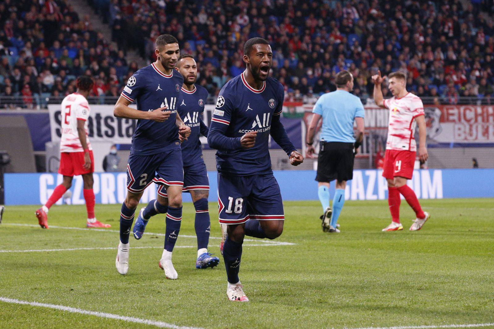 欧冠战报：巴黎2-2遭莱比锡绝平