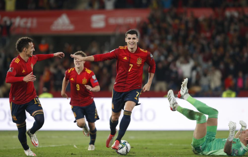 世预赛战报：西班牙1-0小胜瑞典晋级卡塔尔世界杯
