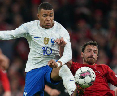 欧国联战报：丹麦2-0法国，姆巴佩错失单刀