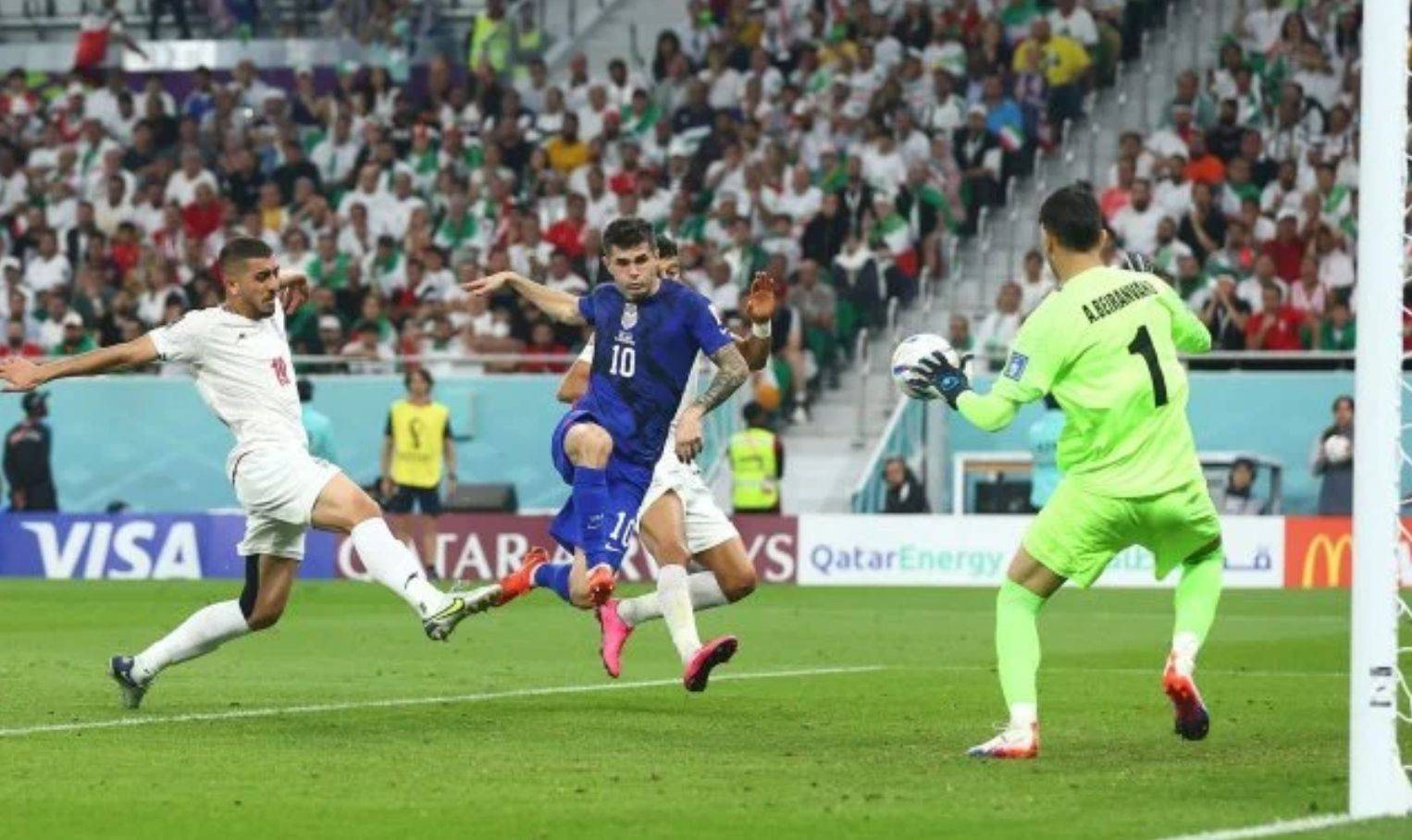 世界杯战报：伊朗0-1美国惨遭出局，普利西奇建功