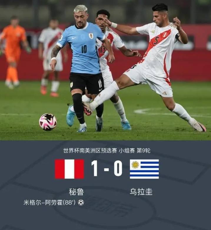 乌拉圭0-1遭到秘鲁绝杀